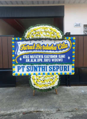 Papan Bunga Duka di Sagalaherang